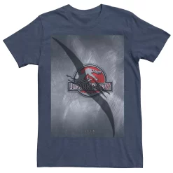 Men's Jurassic Park 3 Movie Poster Pterodactyl Tee -Mens Jurassic Park Clothing Shop 4394377 Navy Heather