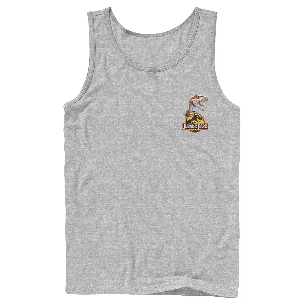 Men's Jurassic Park Raptor Hold Logo Pocket Tank 8 Men's Jurassic Park Raptor Hold Logo Pocket Tank - Image 6