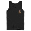 Men's Jurassic Park Raptor Hold Logo Pocket Tank -Mens Jurassic Park Clothing Shop 4394380 Black