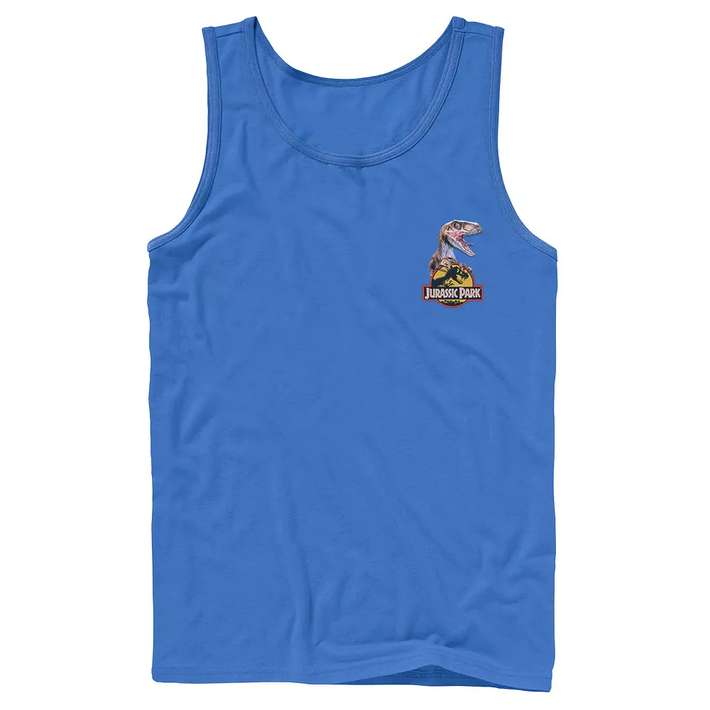 Men's Jurassic Park Raptor Hold Logo Pocket Tank 5 Men's Jurassic Park Raptor Hold Logo Pocket Tank - Image 3