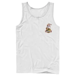 Men's Jurassic Park Raptor Hold Logo Pocket Tank 13 Men's Jurassic Park Raptor Hold Logo Pocket Tank -Mens Jurassic Park Clothing Shop 4394380 White