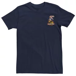 Men's Jurassic Park Raptor Hold Logo Pocket Tee -Mens Jurassic Park Clothing Shop 4394383 Navy