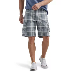 Men's Lee® Extreme Motion Carolina Cargo Shorts -Mens Jurassic Park Clothing Shop 4936788 Basic Grey Plaid