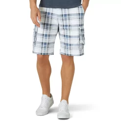 Men's Lee® Extreme Motion Carolina Cargo Shorts -Mens Jurassic Park Clothing Shop 4936788 Blue Merle Plaid
