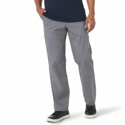 Men's Lee® Extreme Comfort MVP Straight-Fit Flat-Front Pants -Mens Jurassic Park Clothing Shop 4995029 Gravel