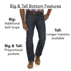 Big & Tall Lee® Loose-Fit Comfort Waist Straight-Leg Jeans -Mens Jurassic Park Clothing Shop 949272 ALT3